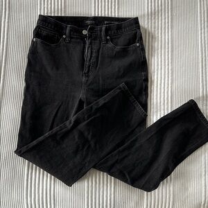 Banana Republic Ultra High Rise Slim Fit Black Charcoal Denim Jeans